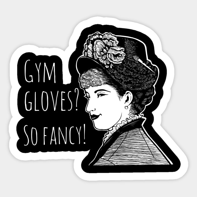 Gym gloves Sticker by TimAddisonArt